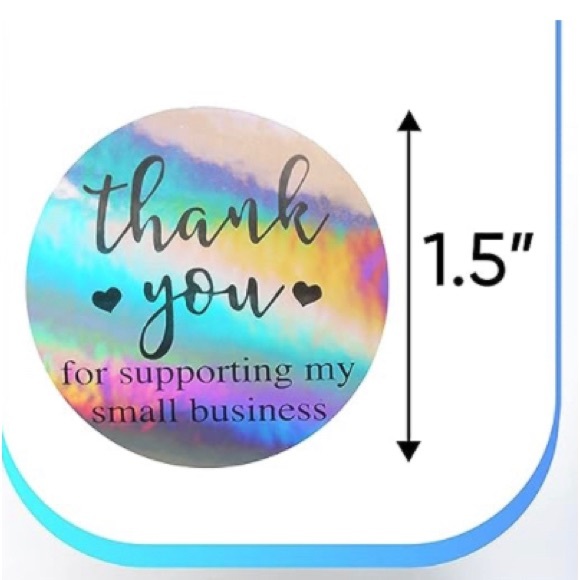 100 ~1.5β Thank You Boutique Stickers πͺ»ππͺ»2 Rolls For $16 (Bundle & Save) - Picture 4 of 6